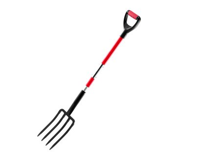 Záhradné vidly 4 hroty, kované oceľové, sklolaminátová rukoväť 45 in