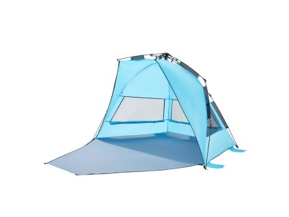 Plážový pop-up stan pre 4 osoby, UPF 50+, s taškou a vreckami