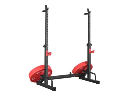 Stojan na drepy a bench press, nastaviteľná výška a šírka, j háky