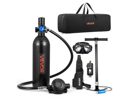 Prenosná potápačská fľaša 1L, opakovane použiteľná, núdzová do 20 min