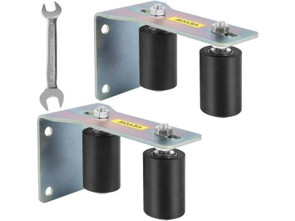 Vodítko valčekové 3" nylon čierne, l-konzola, nastaviteľné skrutky 2 ks