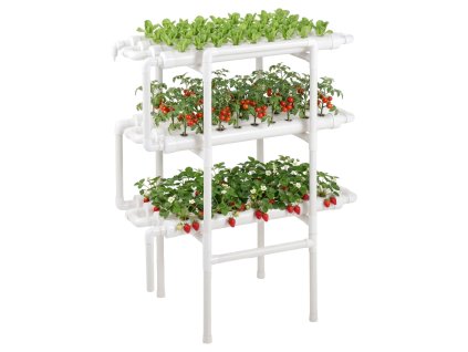 Hydroponický systém 3-poschodový 108 miest upvc časové zavlažovanie