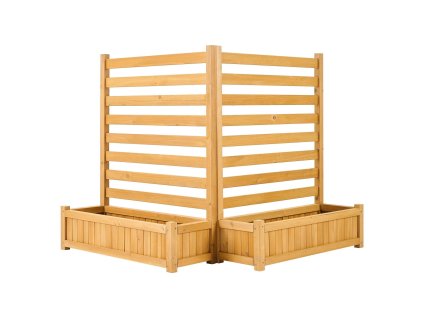 Drevené súkromné panely 914×1143 mm, 2 ks, 2 kvetináče, s kolíkmi