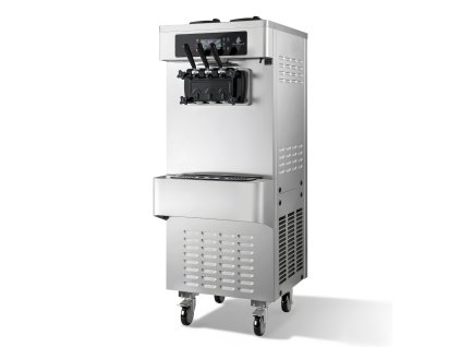 Stroj na mäkkú zmrzlinu 20–28l/h 2200w 3 príchute 2×6l zásobníky