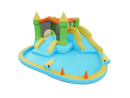 Nafukovací skákací hrad s vodným tobogánom 12.5×13.1×6.5 ft 3–4 deti