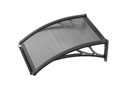 Dverná strieška 24×24 in, polykarbonát, abs konzola, odtok na terasu