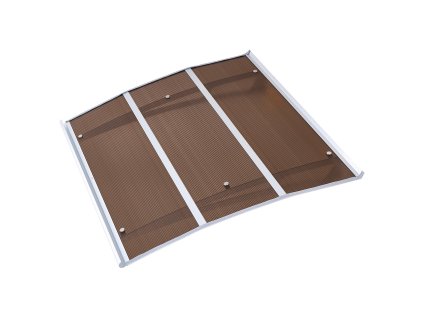 Dverná strieška 37×47 in polykarbonát s odvodnením a abs držiakom