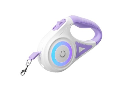 Rojeco Automatické vodítko pre psov LED 5 m (fialové)