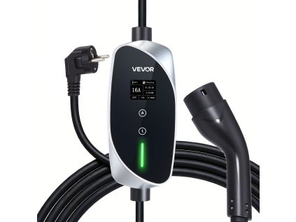 Mobilný wallbox 3.6 kW 16A typ 2, 6 m kábel, schuko 16A, lcd