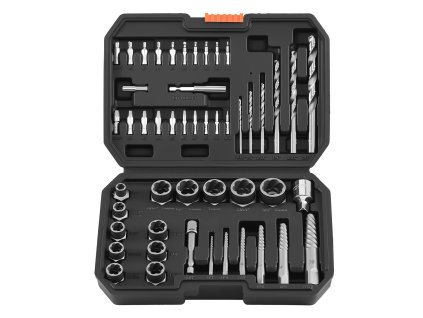 Sada extraktorov skrutiek a vrtákov, 49 dielov, cr-mo oceľ, kufrík