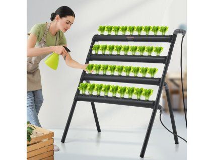 Hydroponický systém 36 miest, 4 vrstvy, pvc, pumpa a časovač