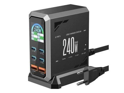 Blitzwolf BW-S31 2xUSB-A, 4xUSB-C, PD, 240W sieťová nabíjačka.
