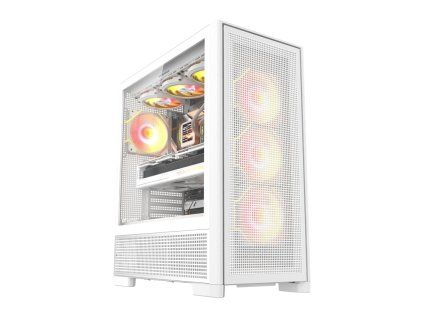 Počítačová skriňa DarkFlash AIRNOVA (biela) + 3 ventilátory