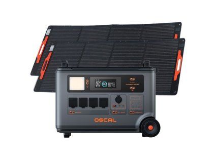 Oscal PowerMax 3600SE Portable Power Station + 2× PM200 Pro 200W Foldable Solar Panel