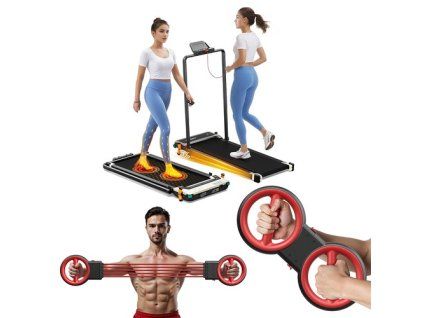 Akluer 520A-B Dual-Sided Walking Pad with Handle + RL-2000A Multi-Functional Arm Trainer