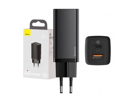 Rýchla cestovná nabíjačka Baseus GaN2 Lite USB+C 65W EU (čierna)