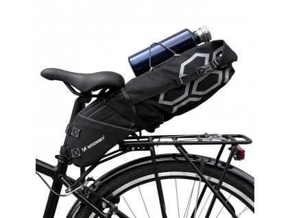 Veľkokapacitná taška na bicykel Wozinsky pod sedadlo 12 L čierna (WBB9BK)