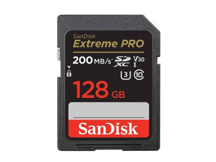 Pamäťová karta SANDISK EXTREME PRO SDXC 128 GB 200/90 MB/s UHS-I U3 (SDSDXXD-128G-GN4IN)