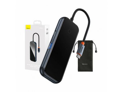 Baseus Hub adaptér 4w1 USB-C na 4xUSB 3.0 (tmavo šedá)