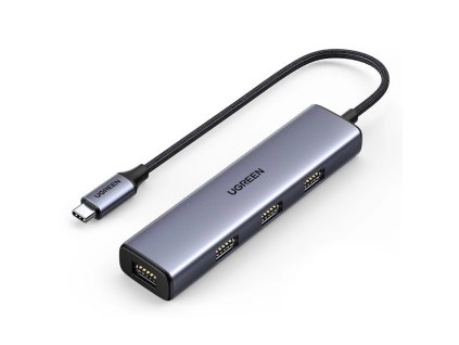 Ugreen rozbočovač HUB USB Type C - 4x USB 3.2 Gen 1 Silver (CM473 20841)