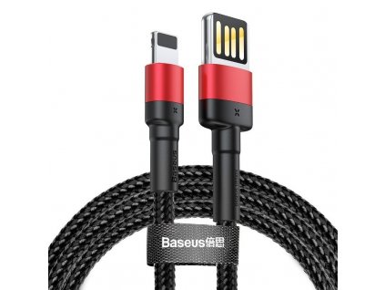 Baseus Cafule Obojstranný kábel USB Lightning 2,4 A 1 m (čierny + červený)