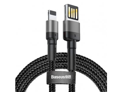 Baseus Cafule obojstranný USB Lightning kábel 1,5A 2m (sivý + čierny)