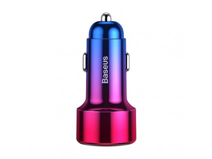 Baseus Magic Car Charger USB + USB-C QC 4.0 PD 45W (červená + modrá)