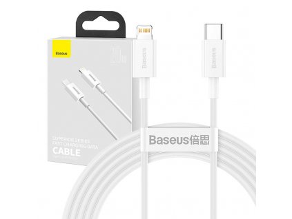 Kábel Baseus Superior Series USB-C na Lightning, 20 W, PD, 2 m (biely)