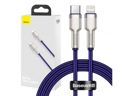 Kábel USB-C pre Lightning Baseus Cafule, PD, 20W, 1m (zelený)