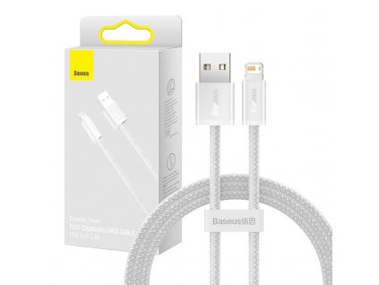 Baseus Dynamický kábel USB na Lightning, 2,4 A, 1 m (biely)