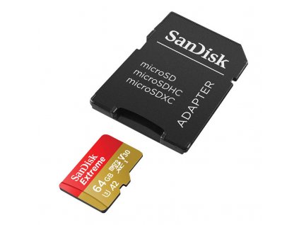 Pamäťová karta SANDISK EXTREME microSDXC 64 GB 170/80 MB/s UHS-I U3 ActionCam (SDSQXAH-064G-GN6AA)