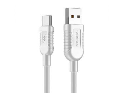 Kábel USB na USB-C Vipfan X04, 5A, 1,2 m (biely)