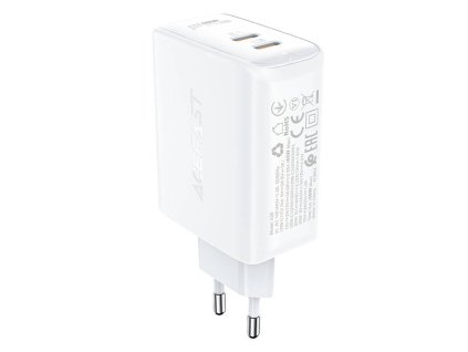 Sieťová nabíjačka Acefast A29 PD50W GAN, 2x USB, 50 W (biela)