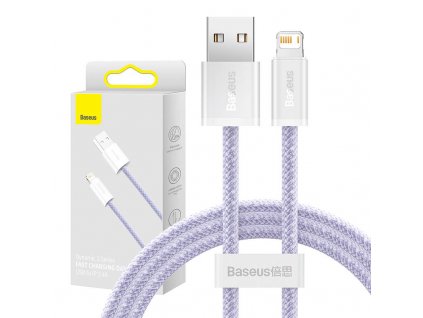 Kábel USB pre sériu Lightning Baseus Dynamic 2, 2,4 A, 1 m (fialový)