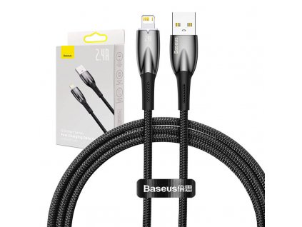 Kábel USB pre sériu Lightning Baseus Glimmer, 2,4 A, 1 m (čierny)