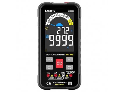 KAIWEETS KM601 Digital Multimeter 10000 Counts True-RMS Meter Smart Mode Manual Mode LED Lightning Jacks Auto-Lock