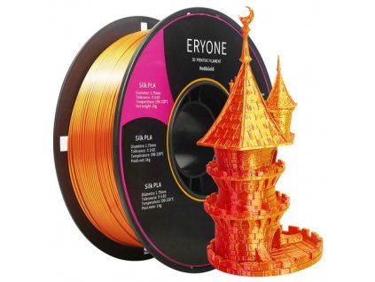 ERYONE Dual Color Silk PLA Filament for 3D Printers, 1.75mm Tolerance +/- 0.03mm, 1kg (2.2LBS)/Spool - Gold and Red