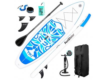 FunWater Cruise SUPFW02A Inflatable Stand Up Paddle Board 335x84x15cm Ultra-Light for All Levels with 10L Dry Bag Travel Backpack - Blue