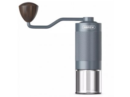 HiBREW G4 Manual Coffee Grinder, Portable Aluminium Hand Grinder with Visible Glass Container, 18g Coffee Beans Capacity