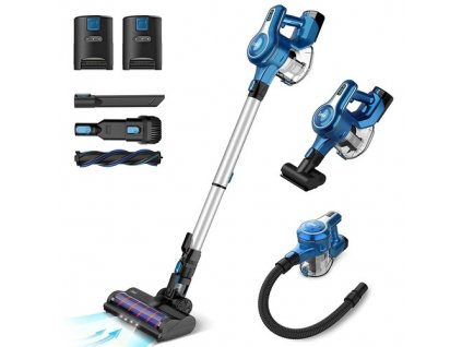 INSE S6P Cordless Handheld Vacuum Cleaner 23KPa Suction 250W Brushless Motor 2500mAh Detachable Batteries for Wood Floor, Carpet, Stair, Curtain, Car, Furniture - Blue