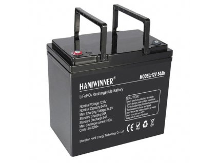 HANIWINNER HD009-07 12.8V 54Ah LiFePO4 Lithium Battery Pack Backup Power, 691.2Wh Energy, 2000+ Cycles, Built-in BMS, Support in Series/Parallel, IP55 Waterproof, Perfect for Replacing Most of Backup Power, RV, Boats, Solar, Off-Grid