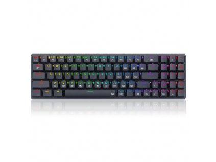 Redragon K626P-KB Ashe 78 Keys Wired RGB Compact Mechanical Keyboard Ultra-Thin with Numpad Blue Switch - Black