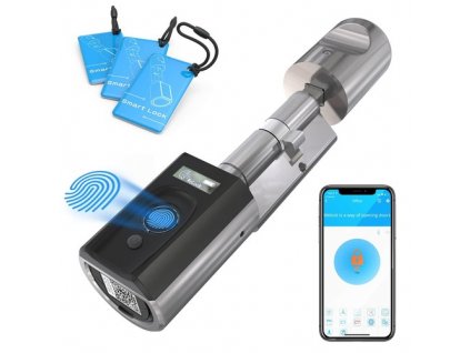 WE.LOCK TouchEBL41 Fingerprint Smart Door Lock, RFID Card, 100 Fingerprint Capacity, App Control, IP65 Waterproof - EU