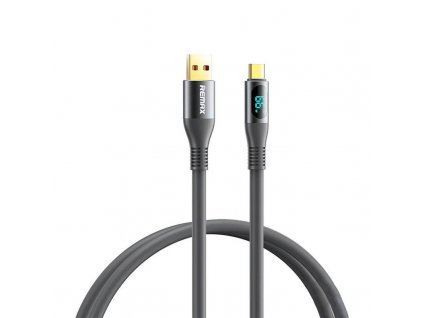 Kábel USB-C Remax Zisee, RC-030, 66W, 1,2 m (sivý)