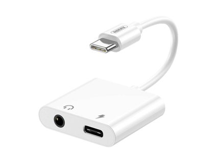 Adaptér Remax USB-C na USB-C, AUX 3,5 mm, RL-LA11 (biely)