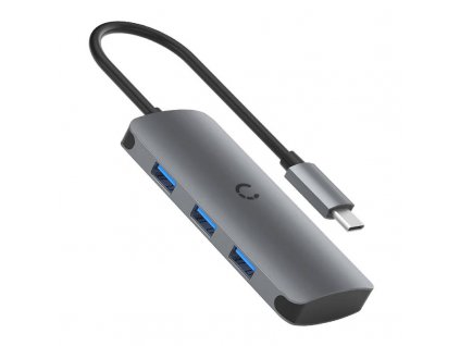 Rozbočovač 6v1 USB-C do 3x USB, USB-C, SD karta, Micro SD karta Cygnett SlimMate 100W (sivá)