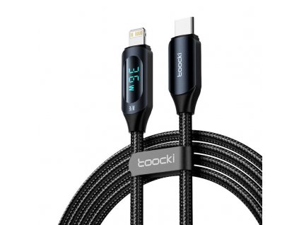 Nabíjací kábel Toocki USB C-L, 1 m, 36 W (čierny)