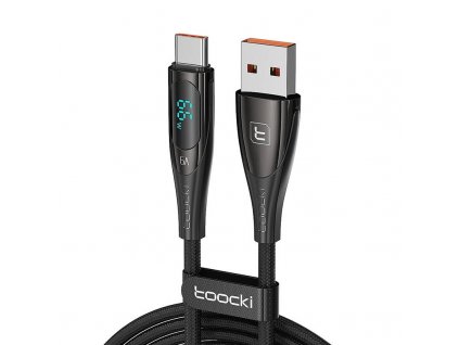 Toocki Nabíjací kábel USB A-C 1m 66W (čierny)