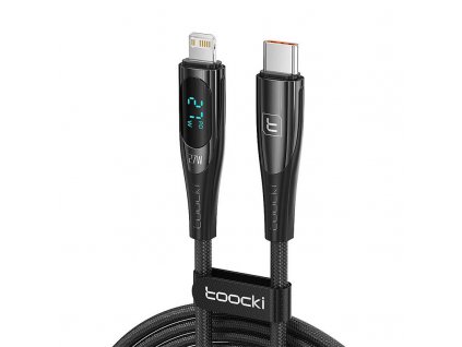 Toocki Nabíjací kábel USB C-L, 1 m, PD 27W (čierny)