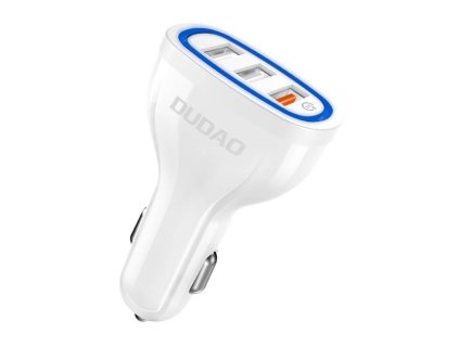 Nabíjačka do auta Dudao R7S, 3x USB, 18W (biela)